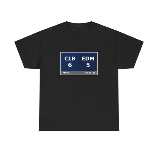 CLB vs EDM Scoreboard Tee 02.25.23