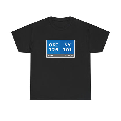 OKC vs NY Scoreboard Tee 01.10.25