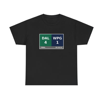 DAL vs WPG Scoreboard Tee 10.18.22