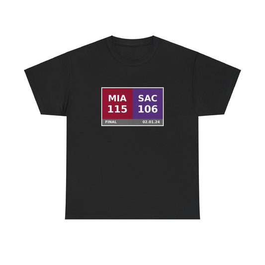 MIA vs SAC Scoreboard Tee 02.01.24