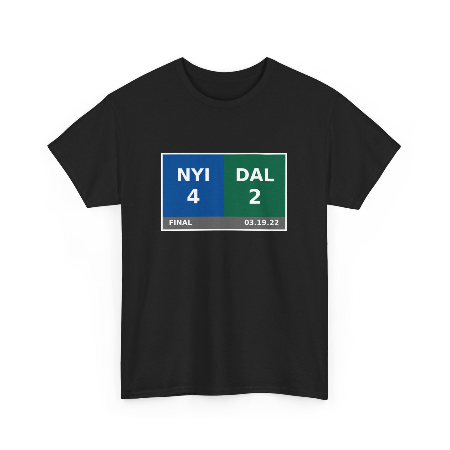 NYI vs DAL Scoreboard Tee 03.19.22