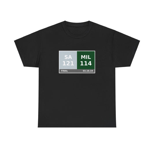 SA vs MIL Scoreboard Tee 03.10.19