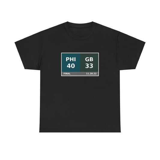 PHI vs GB Scoreboard Tee 11.28.22