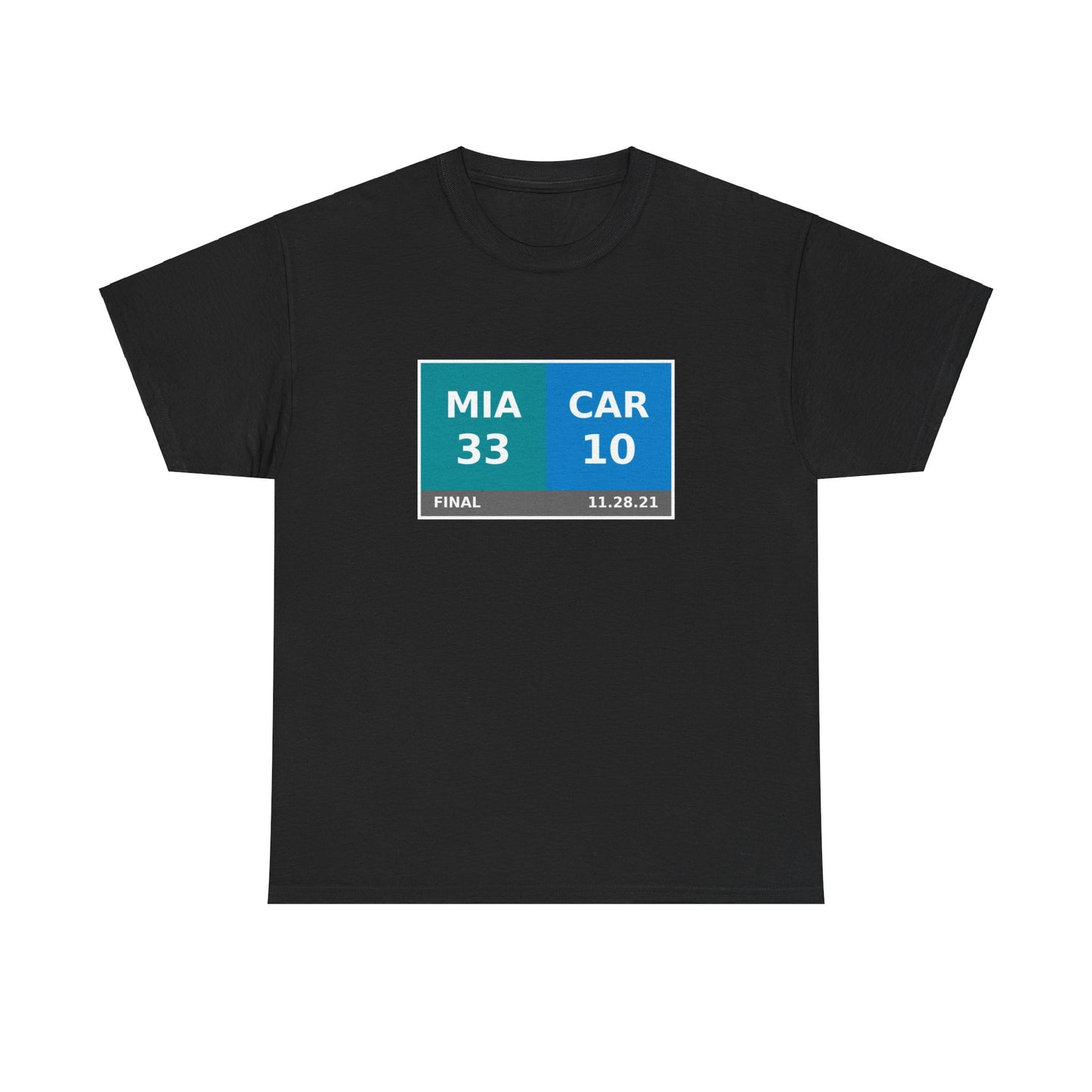 MIA vs CAR Scoreboard Tee 11.28.21