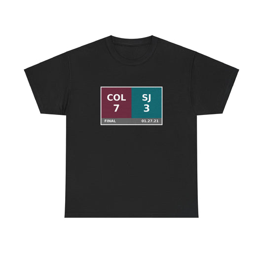 COL vs SJ Scoreboard Tee 01.27.21