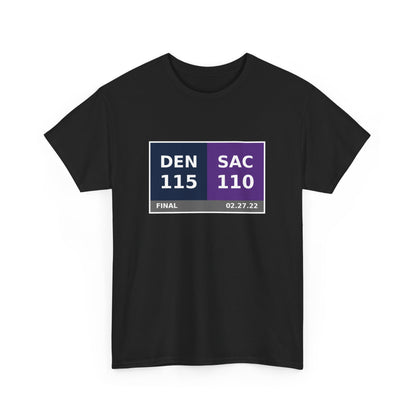 DEN vs SAC Scoreboard Tee 02.27.22