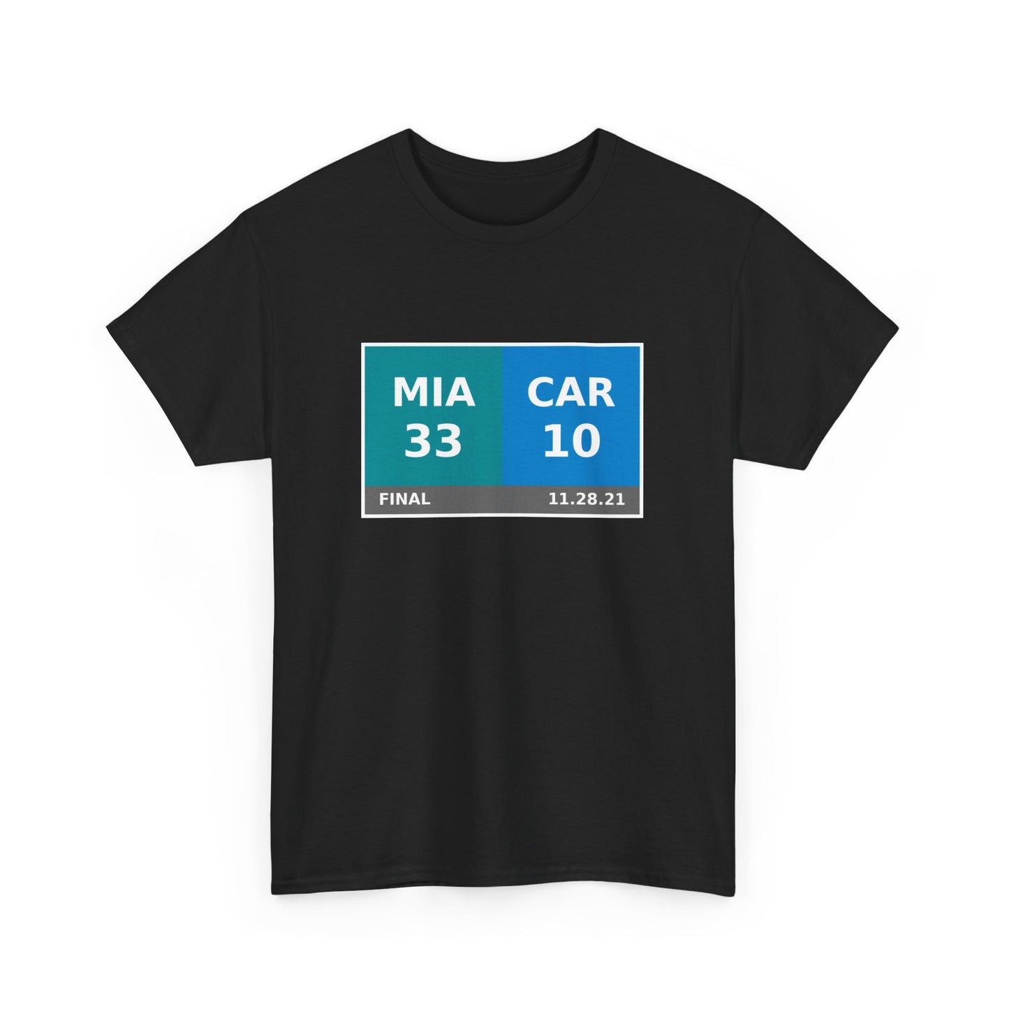 MIA vs CAR Scoreboard Tee 11.28.21