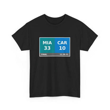 MIA vs CAR Scoreboard Tee 11.28.21