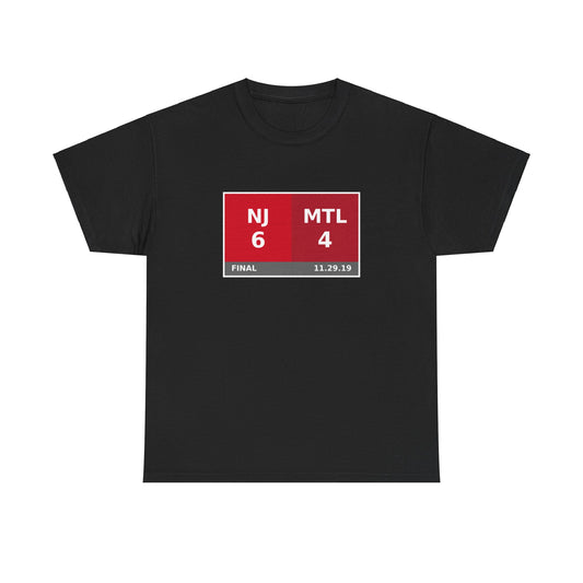 NJ vs MTL Scoreboard Tee 11.29.19