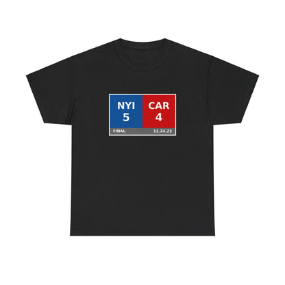 NYI vs CAR Scoreboard Tee 12.24.23