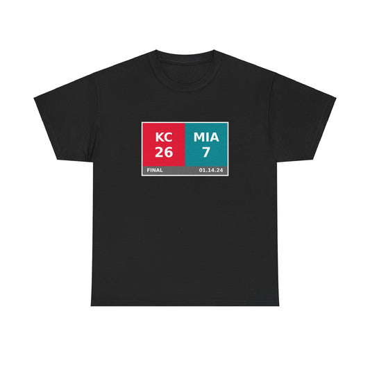 KC vs MIA Scoreboard Tee 01.14.24