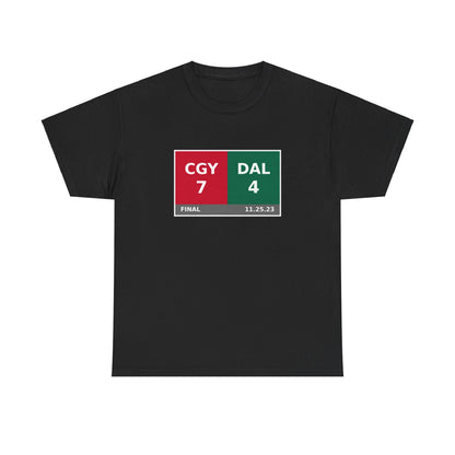 CGY vs DAL Scoreboard Tee 11.25.23