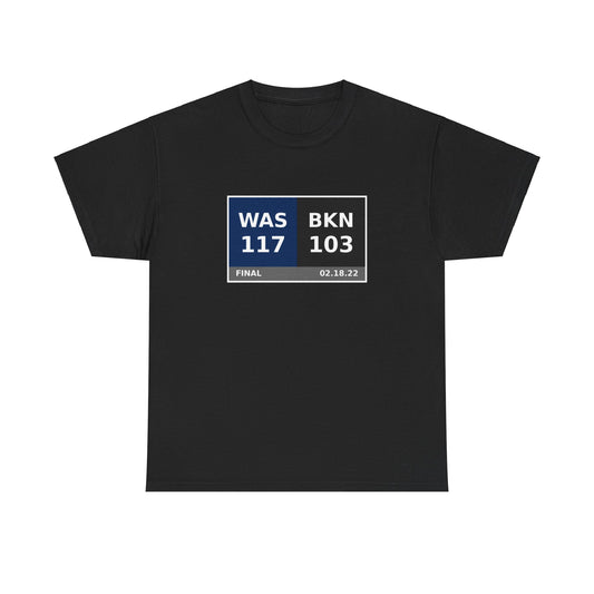 WAS vs BKN Scoreboard Tee 02.18.22