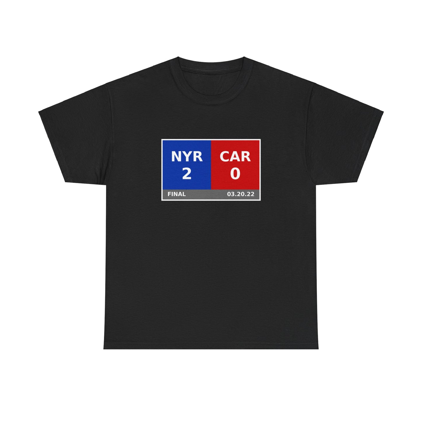 NYR vs CAR Scoreboard Tee 03.20.22