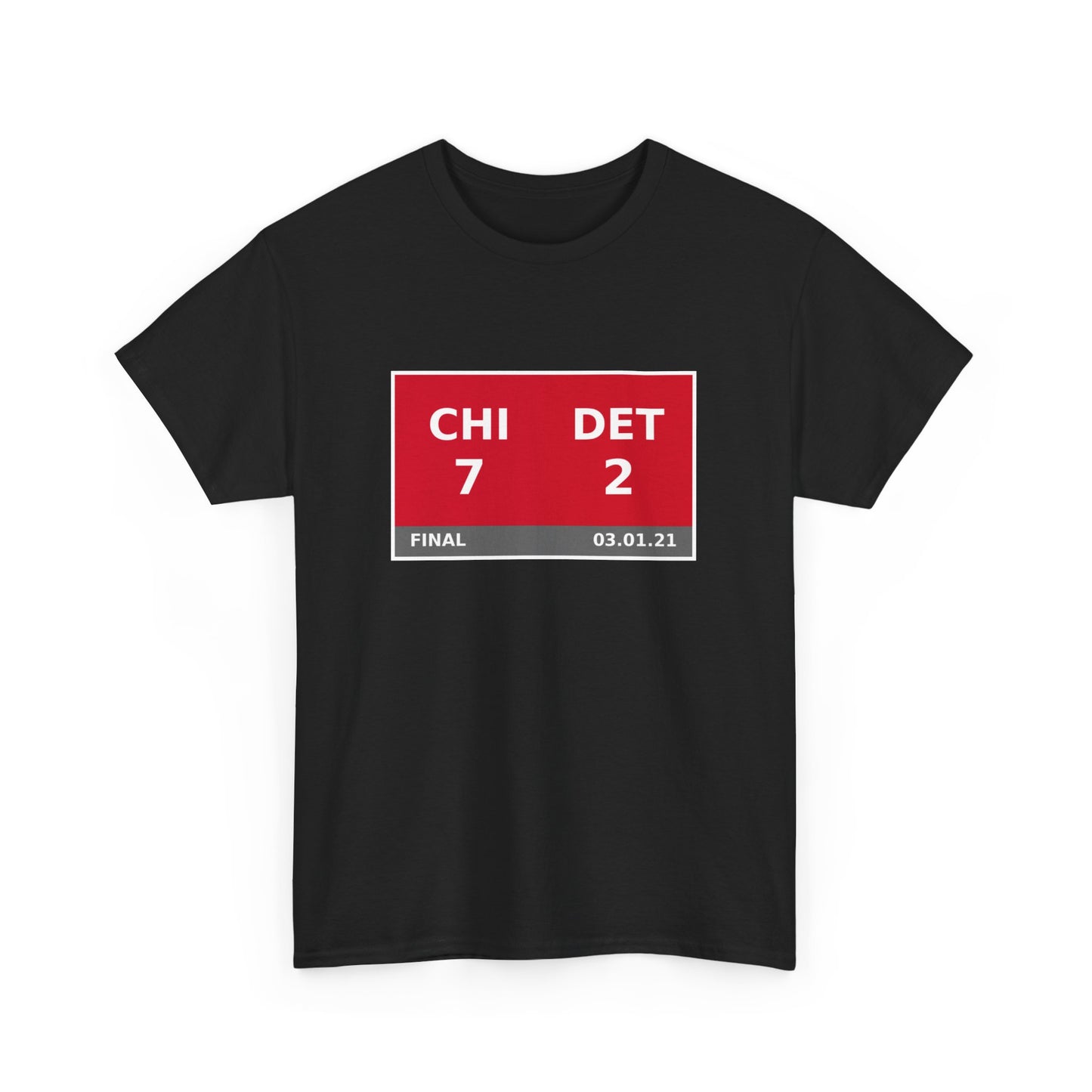 CHI vs DET Scoreboard Tee 03.01.21