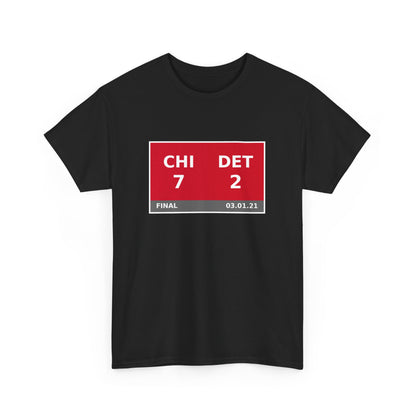 CHI vs DET Scoreboard Tee 03.01.21