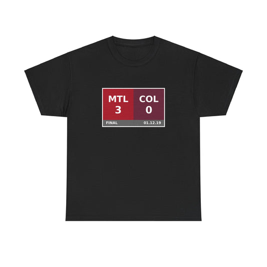 MTL vs COL Scoreboard Tee 01.12.19