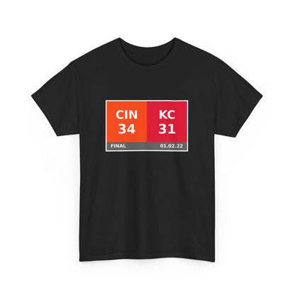 CIN vs KC Scoreboard Tee 01.02.22