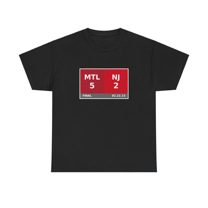 MTL vs NJ Scoreboard Tee 02.22.23