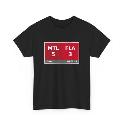 MTL vs FLA Scoreboard Tee 04.02.24