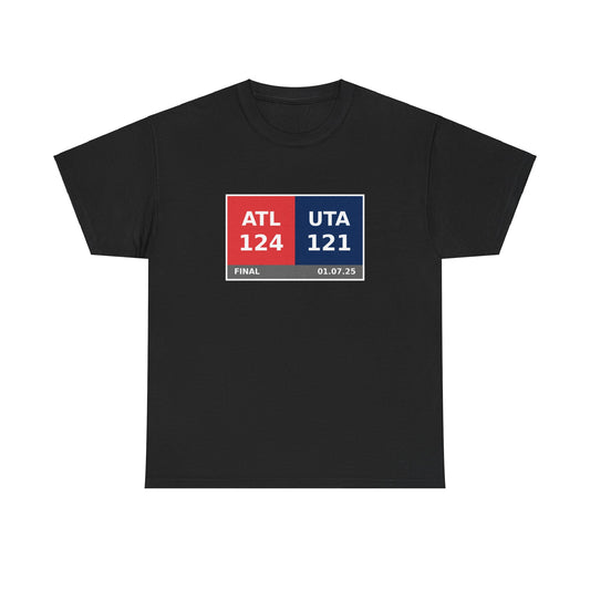 ATL vs UTA Scoreboard Tee 01.07.25