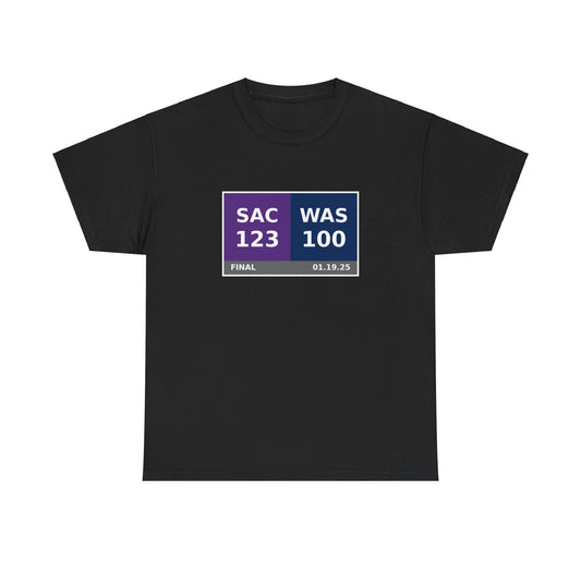 SAC vs WAS Scoreboard Tee 01.19.25