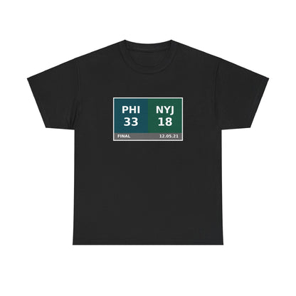 PHI vs NYJ Scoreboard Tee 12.05.21