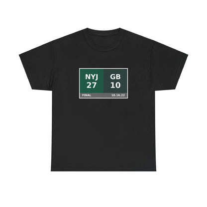 NYJ vs GB Scoreboard Tee 10.16.22