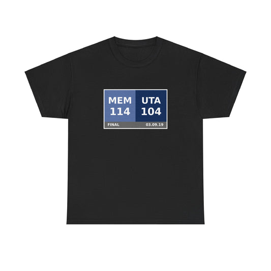 MEM vs UTA Scoreboard Tee 03.09.19