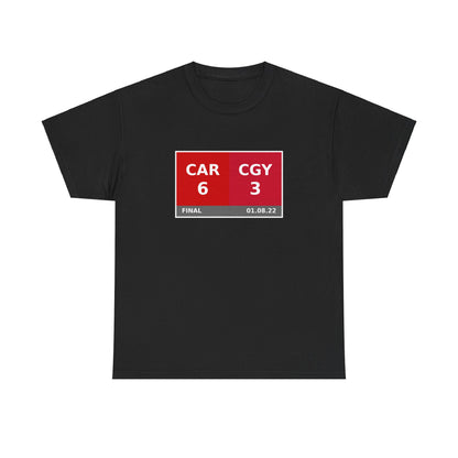 CAR vs CGY Scoreboard Tee 01.08.22