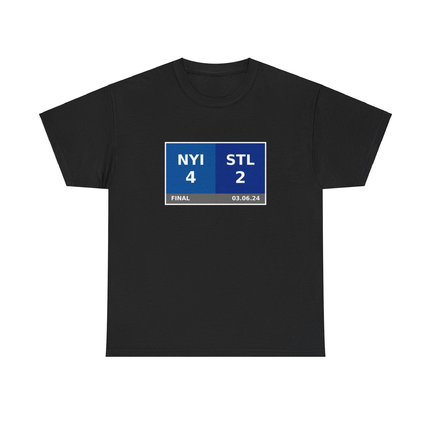 NYI vs STL Scoreboard Tee 03.06.24