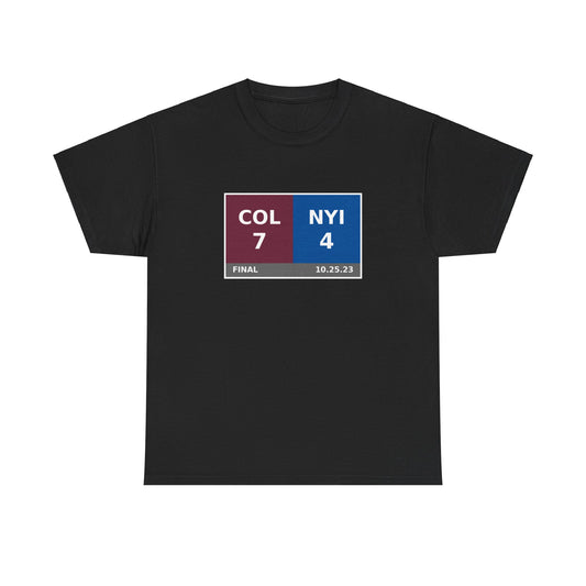 COL vs NYI Scoreboard Tee 10.25.23