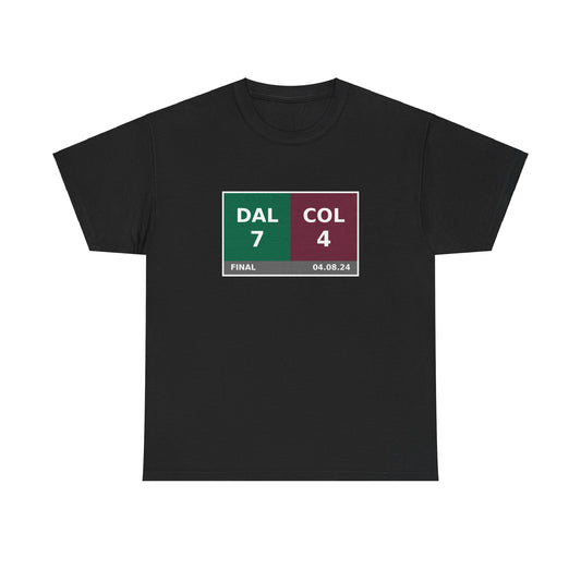 DAL vs COL Scoreboard Tee 04.08.24