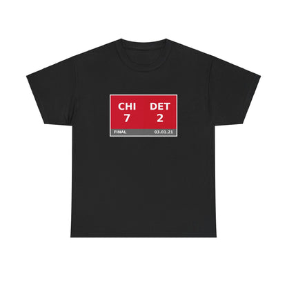 CHI vs DET Scoreboard Tee 03.01.21