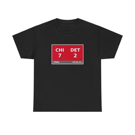 CHI vs DET Scoreboard Tee 03.01.21